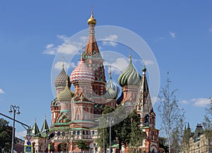 St. Basil`s Cathedral on the Red Square