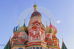 St Basil`s cathedral on Red Square in Moscow