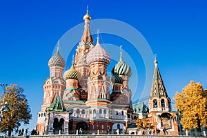 St.Basil`s Cathedral on the Red Square in Moscow