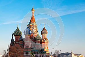 St basil`s Cathedral at Red Square in Moscow