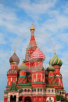 St. Basil`s Cathedral on Red Square in Moscow