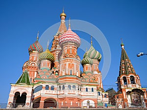 St. Basil`s Cathedral in Red Square Moscow Kremlin, Russia