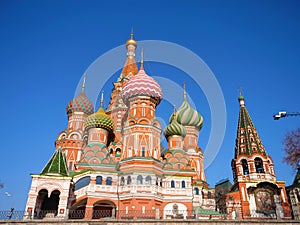 St. Basil`s Cathedral in Red Square Moscow Kremlin, Russia