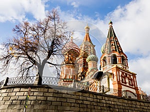 St. Basil`s Cathedral on the Red Square, Moscow, Russia