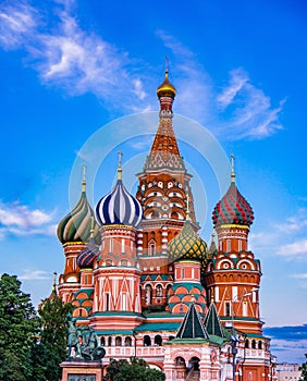 St. Basil`s Cathedral in Moscow, Russia. photo