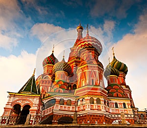 St. Basil's Cathedral on Red square, Moscow, Russia