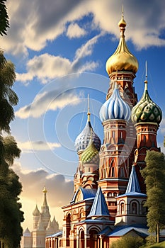St. Basil\'s Cathedral in Russia photo