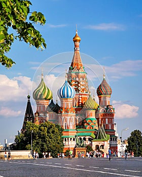 St. Basils Cathedral, Red Square, Moscow, Russia. Famous places in Russia