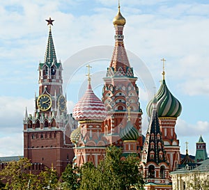 St. Basils Cathedral in Moscow in Moscow, Russia photo