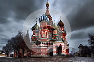 The St. Basils Cathedral - Moscow, Russia (Generative AI)