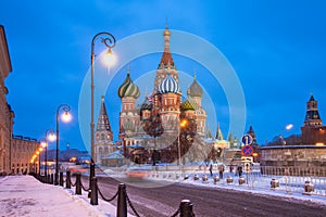 St. Basils Cathedral at night, Russia