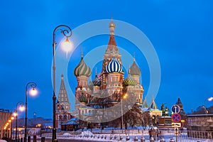 St. Basils Cathedral at night, Russia