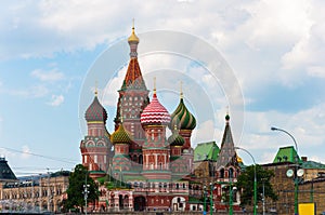 St Basils cathedral on Red Square in Moscow Russia