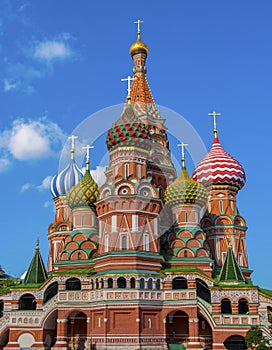 St. Basils cathedral on Red Square in Moscow photo