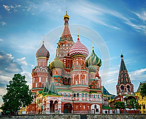 St Basils cathedral on Red Square in Moscow.