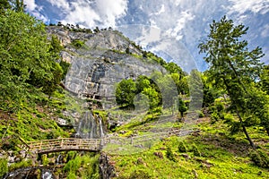 St. Beatus Cave in Lake Thun near Interlaken, Canton Bern, Switzerland, Europe