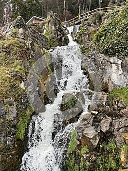 St. Beatus Waterfall or Waterfalls and cascades under the St. Beatus cave (Wasserfall bei den St. Beatus Hoehlen)