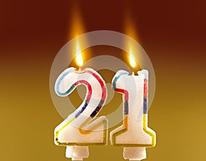 21st Birthday - Candles