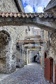 St. Catherine`s Passage in Tallinn Old town, Estonia