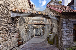 St. Catherine`s passage in Tallinn old town, Estonia