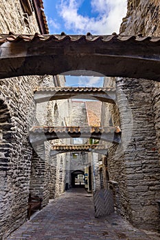 St. Catherine`s passage in Tallinn old town, Estonia