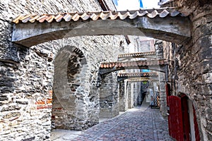 St. Catherine`s Passage in Tallinn Old town, Estonia