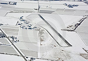 St Catherines airport aerial, Winter