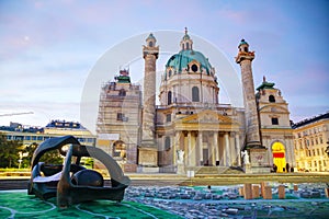 St. Charles's Church (Karlskirche) in Vienna, Austria