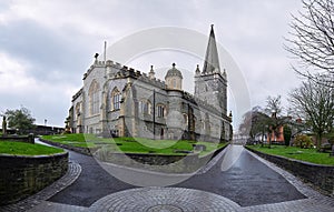 St Columb\'s Cathedral. city of Derry, Northern Ireland. panorama format