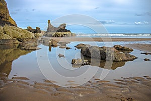 St Cyrus Beach. Aberdeenshire, Scotland, UK