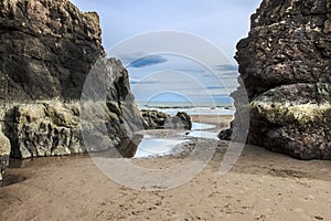 St Cyrus Beach. Aberdeenshire, Scotland, UK