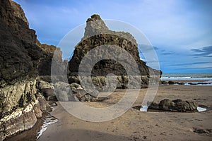 St Cyrus Beach. Aberdeenshire, Scotland, UK