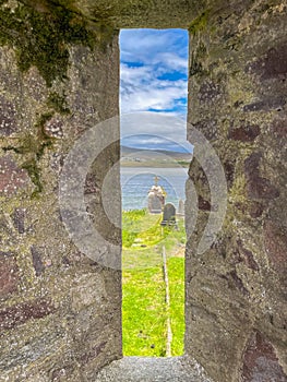 St Dympna\'s Church, at Kildavnet, Achill Island