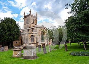 St. Edwards Church and its tower in Stow-on-the Wold, UK