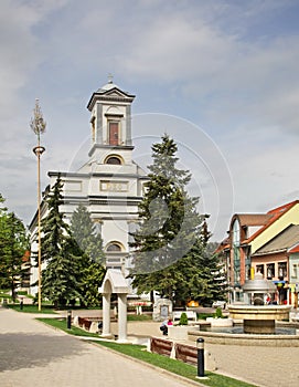 St. Egidius Square in Poprad. Slovakia