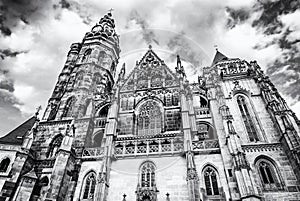 St. Elisabeth cathedral in Kosice, Slovakia, colorless