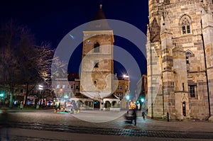 St. Elisabeth Cathedral at night Kosice, Slovakia, Europe