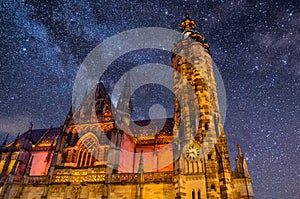 St. Elisabeth Cathedral at night Kosice, Slovakia, Europe