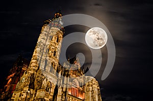 St. Elisabeth Cathedral at night Kosice, Slovakia, Europe