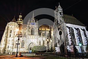 St. Elisabeth cathedral and St. Michael chapel in Kosice, Slovak