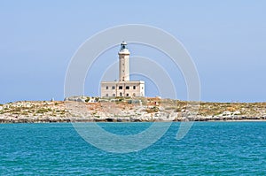 St. Eufemia Lighthouse. Vieste. Puglia. Italy.