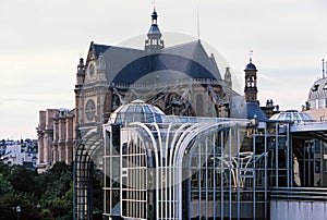 St. Eustache cathedral and Forum des Halles