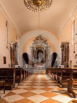 St Francis church in Franciscan Monastery of Zadar in Croatia