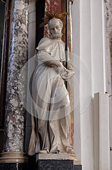 St. Francis Regis, statue in the Church of Saint Catherine of Alexandria in Zagreb, Croatia