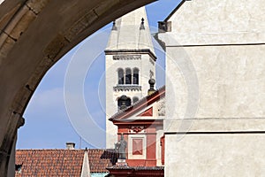 St. George Basilica tower, Hradcany, Prague, Czech Republic