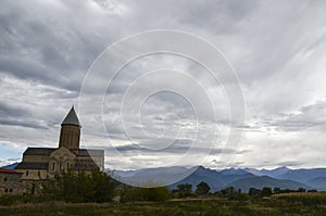 St. George Cathedral of Alaverdi Monastery complex. Caucasus mountains. Kakheti region, Georgia
