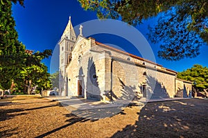 St George Church in Primosten town, a tourist destination on the