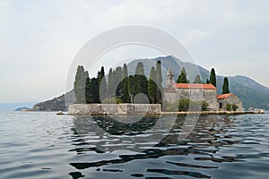 St George Islet in the bay of Kotor, Montenegro