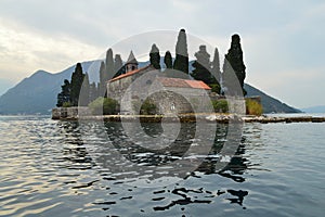 St George Islet in the bay of Kotor, Montenegro