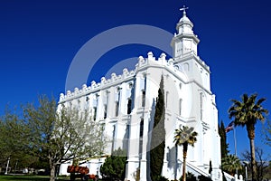 St. George Mormon LDS Temple White Stone Church Religion